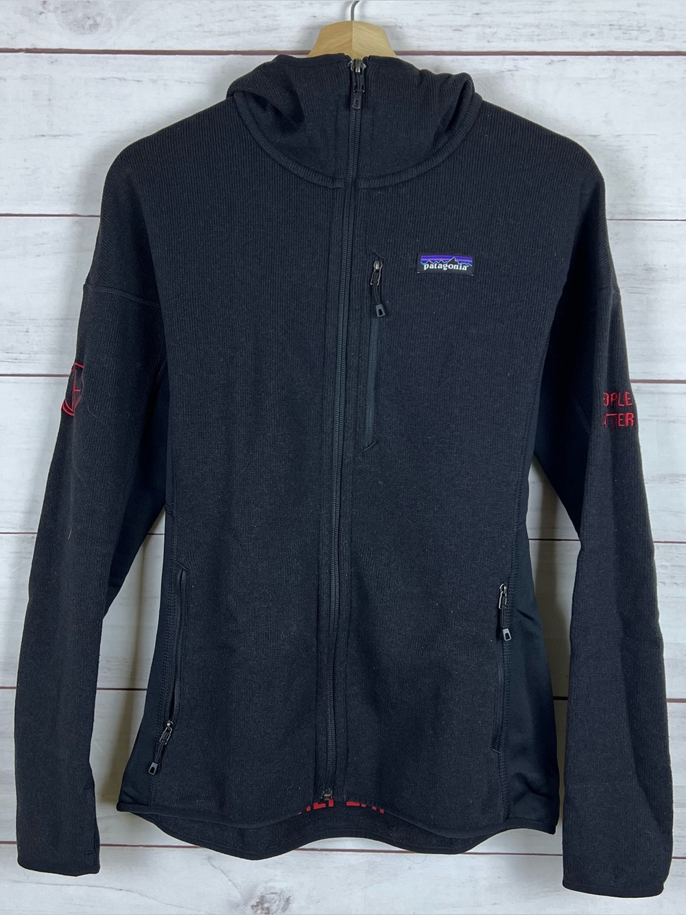 Patagonia Fleece Jacket Womens M Black Performance Better Sweater Hoody 25975